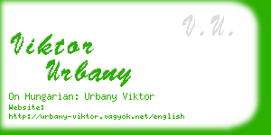 viktor urbany business card